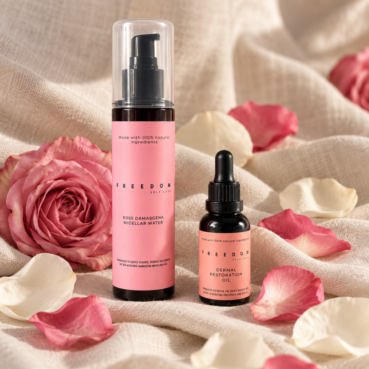 The Ultimate Botanical Duo: Rose Damascena Micellar Water & Restoration Oil